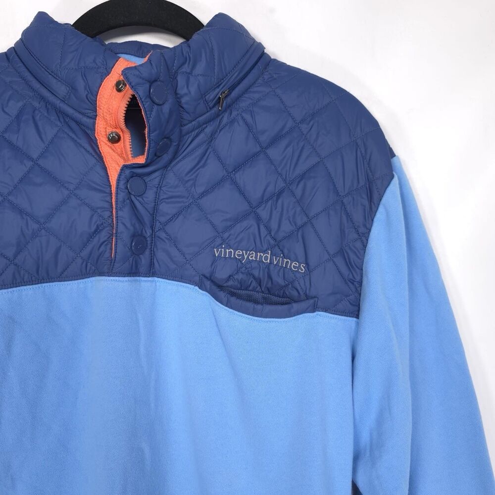 Vineyard Vines Performance MEDIUM Snap Shep Ian Men’s Shirt Blue‎ Ocean Breeze - Picture 7 of 13